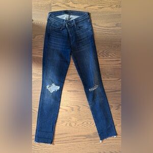 J Brand Midnight Blue Ripped Skinny Jeans Arcadia